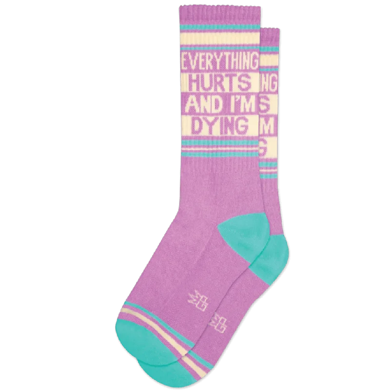 Weekend Specials to Love Pastel Everything Hurts and I'm Dying Unisex Crew Sock
