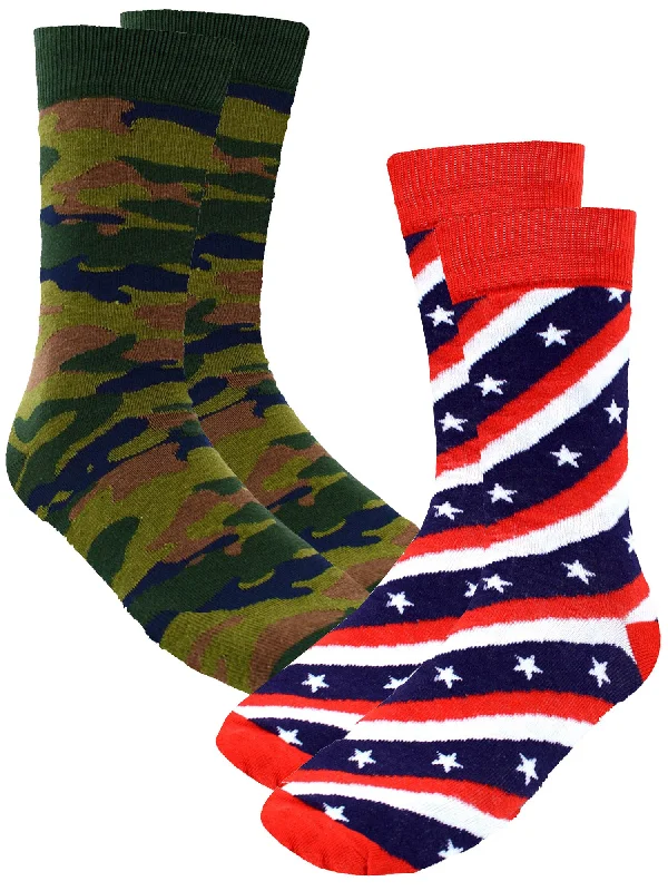 Weekend Shopping Made Better Patriotic American Flag Camo USA 2 Pack Mens Novelty Dress Crew Socks Weekend Shopping Made Better Patriotic American Flag Camo USA 2 Pack Mens Novelty Dress Crew Socks