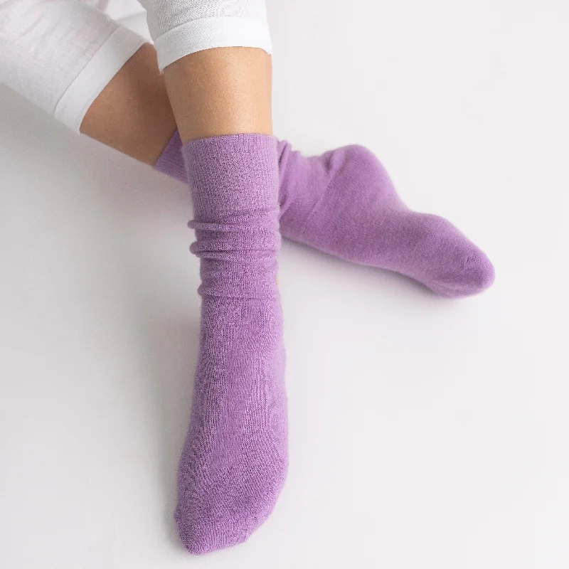 Year-End Deals Possum Merino Wool HAMILTON Socks, Lilac Breeze