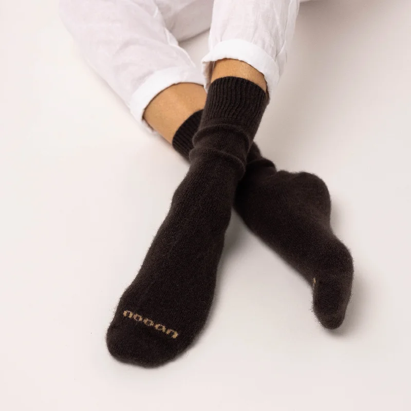 Weekend Wonders Await! Possum Merino Wool PIHA Socks, Seal Brown