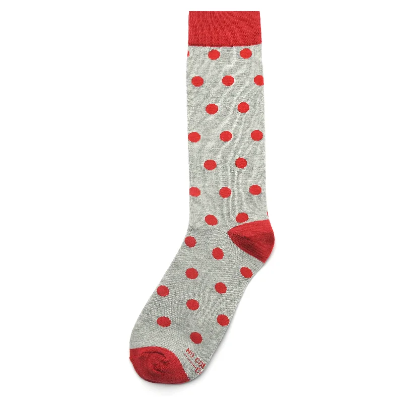 Take Action Red Polka Dot Socks