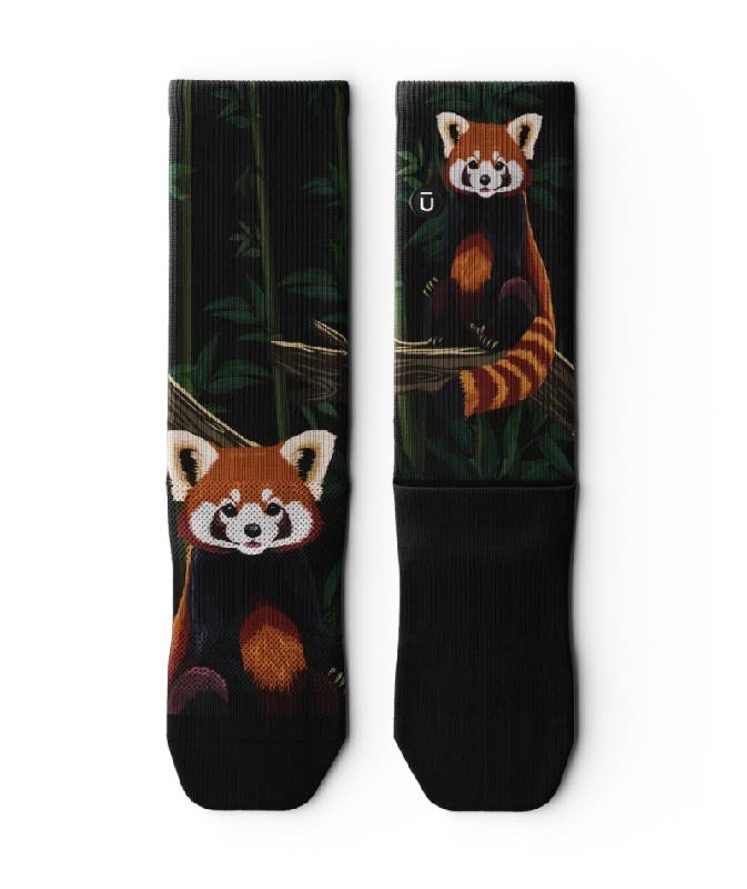 Steals and Deals Red Panda Crew Socks