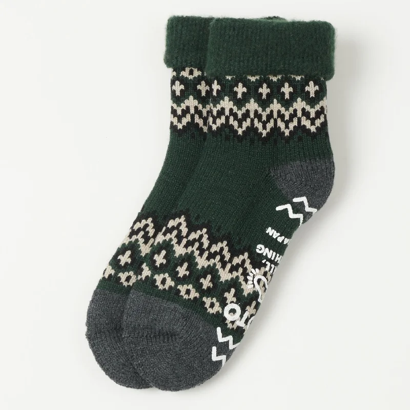 Act Now RoToTo Nordic Comfy Room Sock - Dark Green