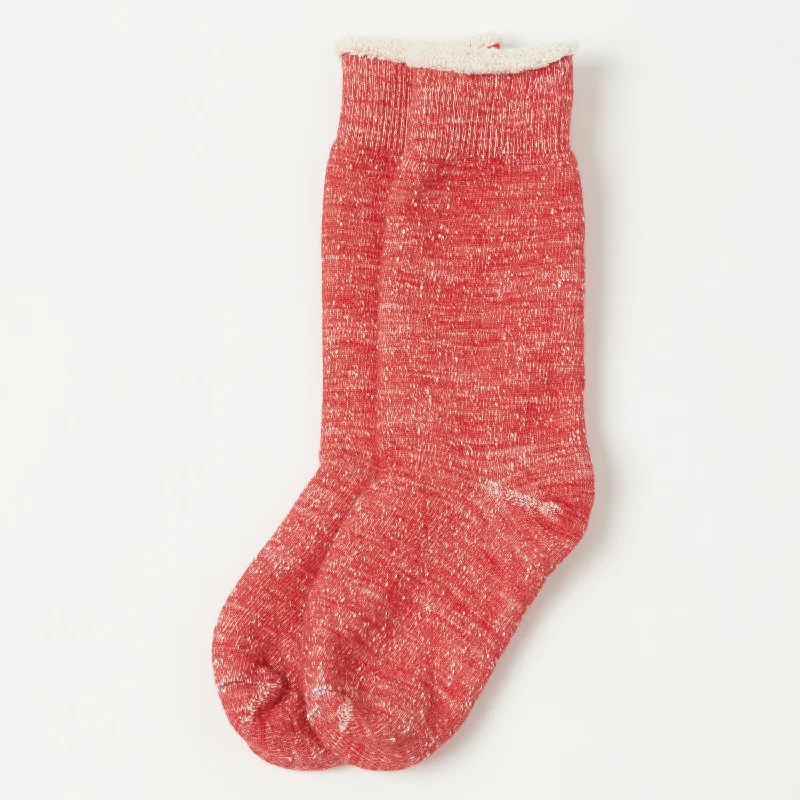While Supplies Last RoToTo Double Face Crew Sock - Red
