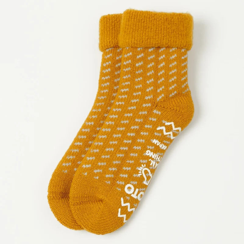 Weekend Offers That Delight RoToTo Bird's Eye Comfy Room Sock - Dark Yellow