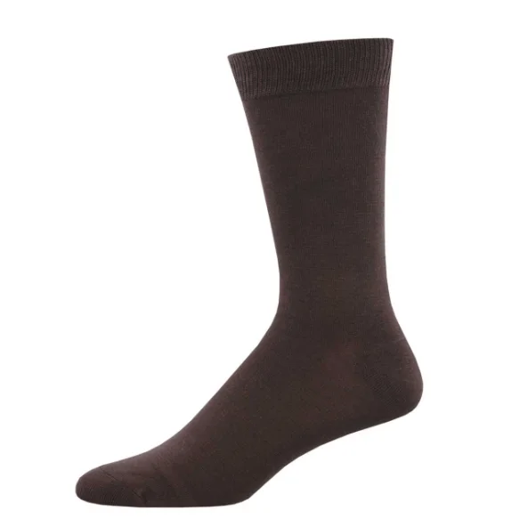 Sale Event Brown Bamboo Men's King Size Crew Socks