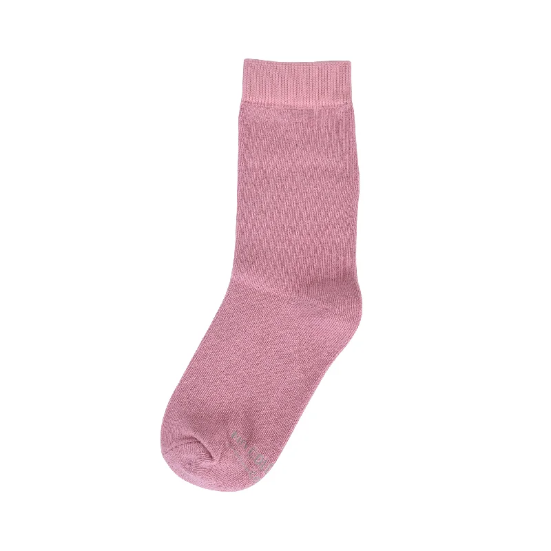 Time-Sensitive Solid Dusty Rose Kids Socks