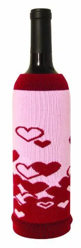 Weekend Savings Extravaganza SOS Valentine's Day Hearts "Vino Calzino" Wine Sock