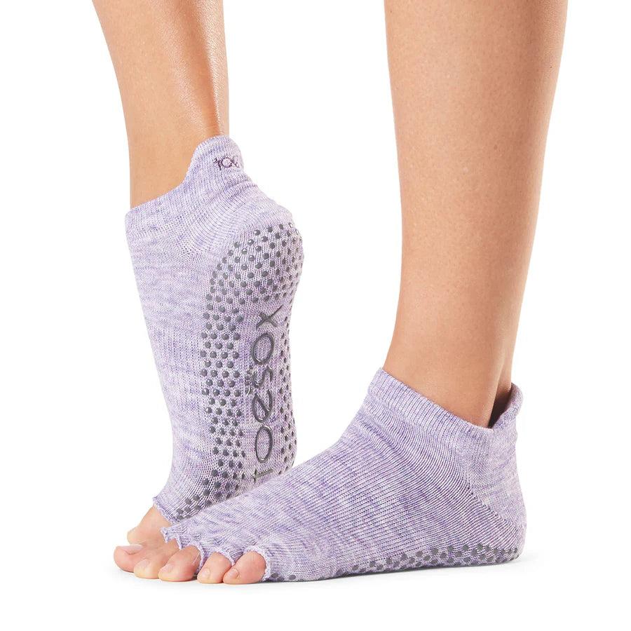Weekend Shopping Bliss TOESOX Grip Half Toe Low Rise - Heather Purple