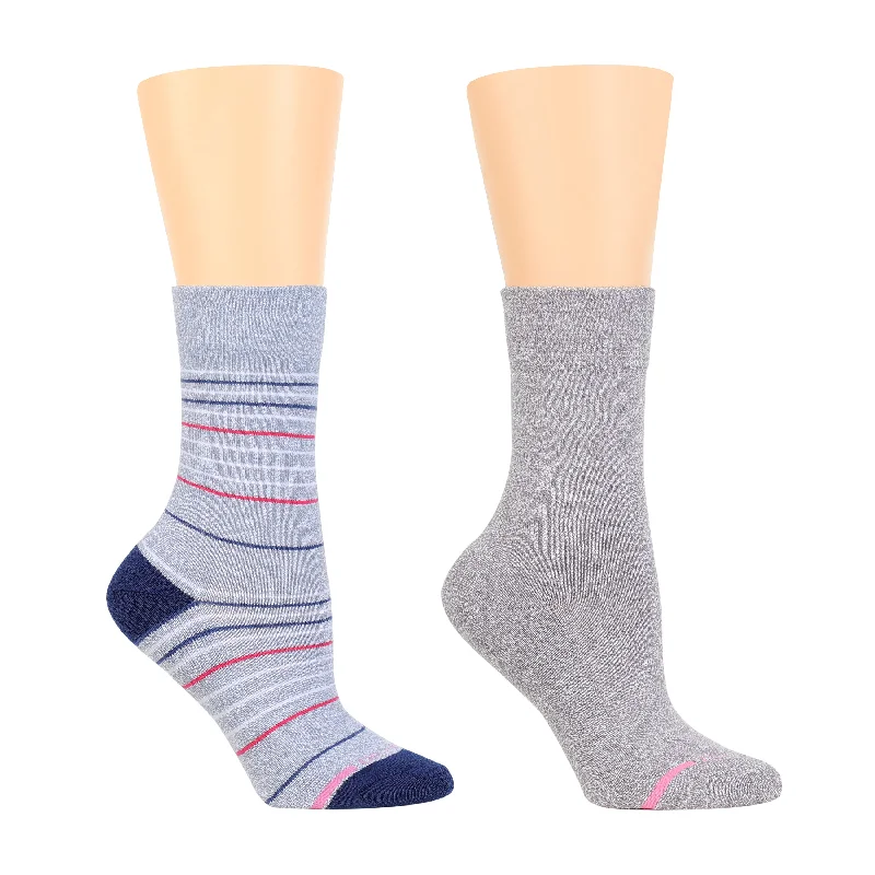 Lowest Rates Thin Stripe | Diabetic Half-Cushion Socks For Women