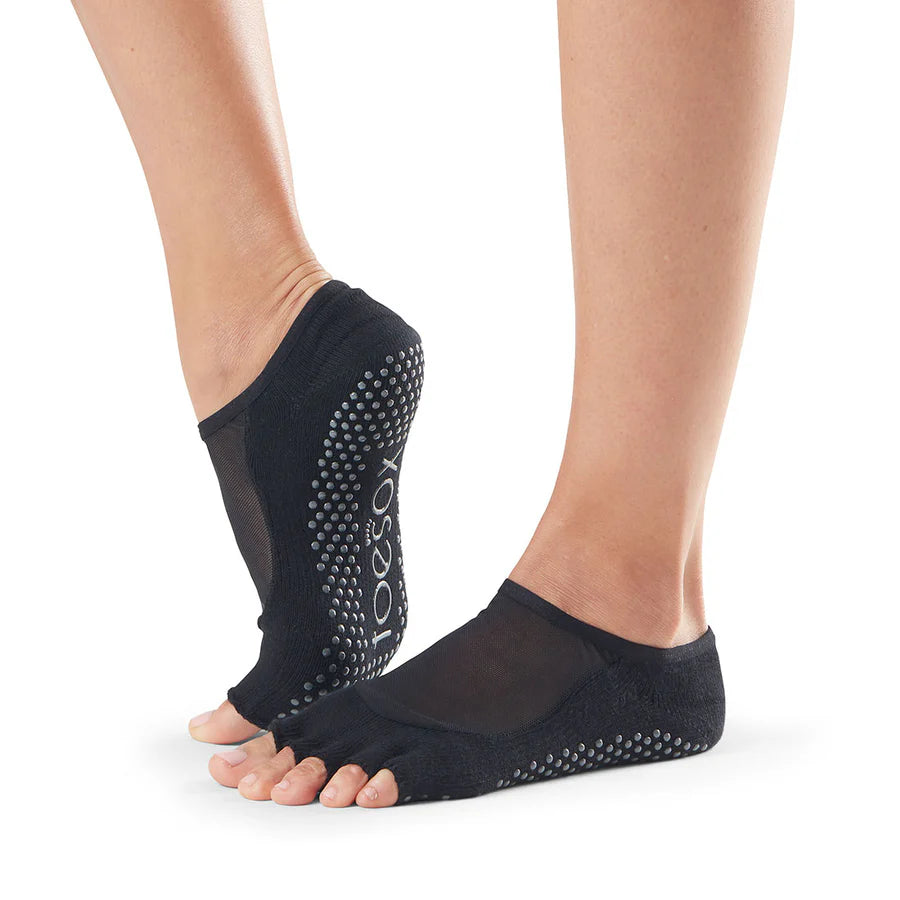 Weekend Deals to Make You Smile TOESOX Grip Half Toe Luna - Black