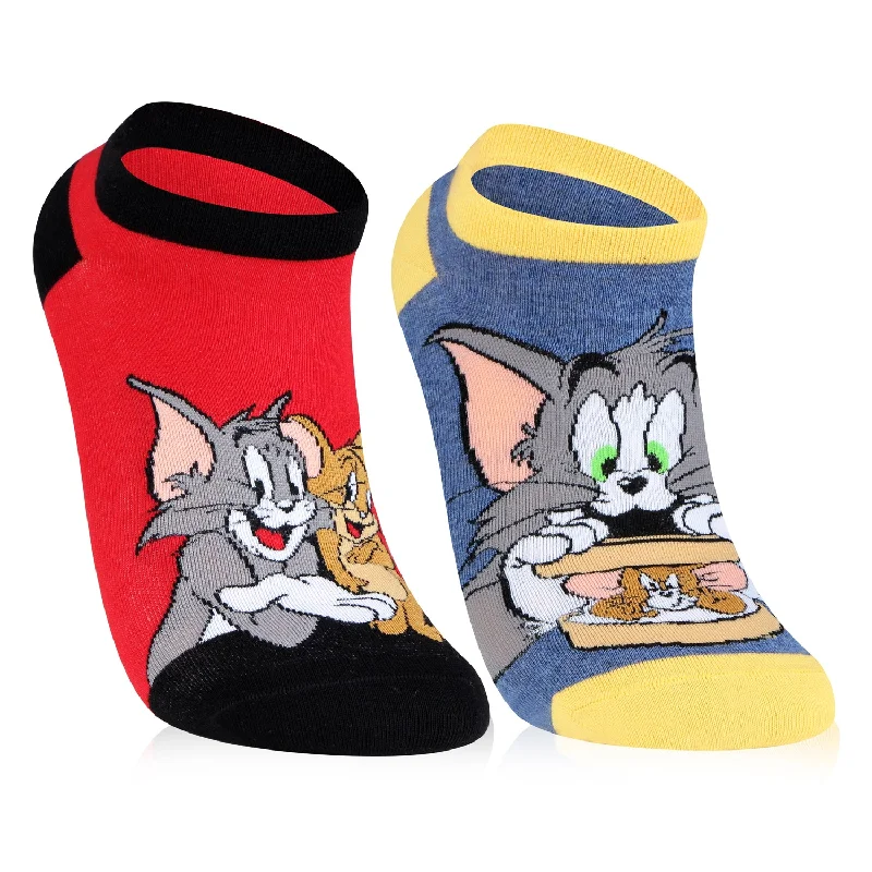 Weekend Offers That Amaze Tom & Jerry Unisex Secret - Length Character Socks - Pack Of 2