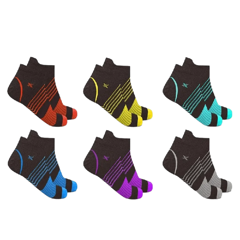 Weekend Offers That Shine Ultra V-striped Compression Socks - Low-cut (6-Pairs)