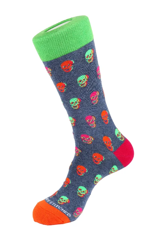Heather Grey Green Red
