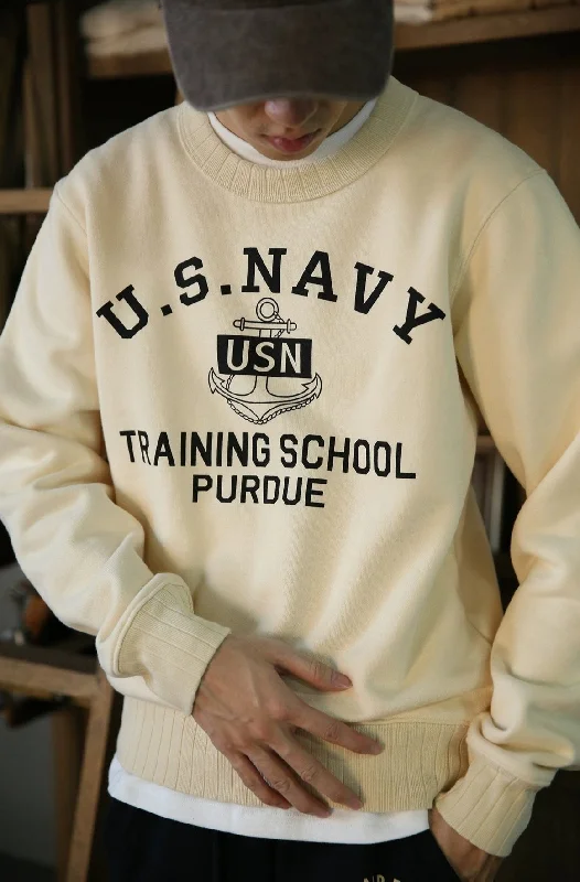Weekend Specials Just for You U.S. NAVY Training School Purdue – Retro Military Crewneck Sweatshirt