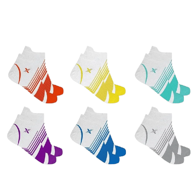 Crazy Deal White Edition Ultra V-striped Compression Socks - Low-cut (6-Pairs)