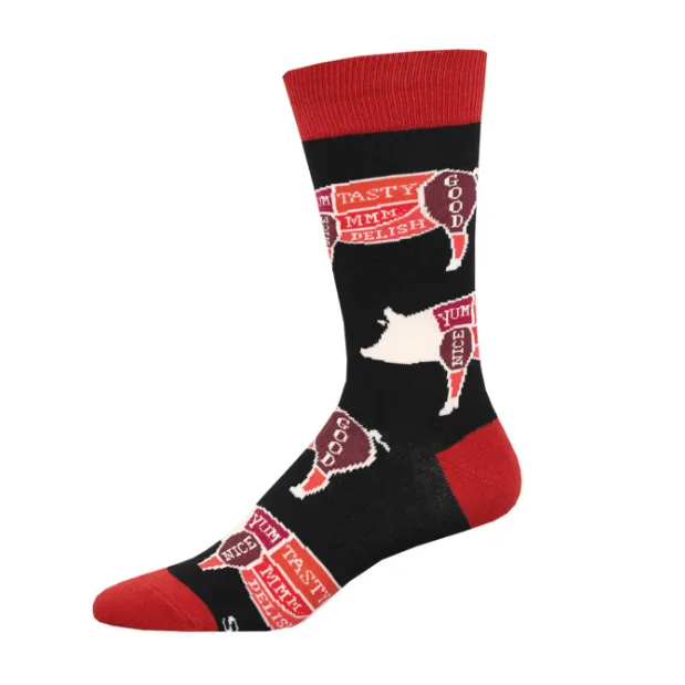 Super Deal Whole Hog Men's Crew Socks