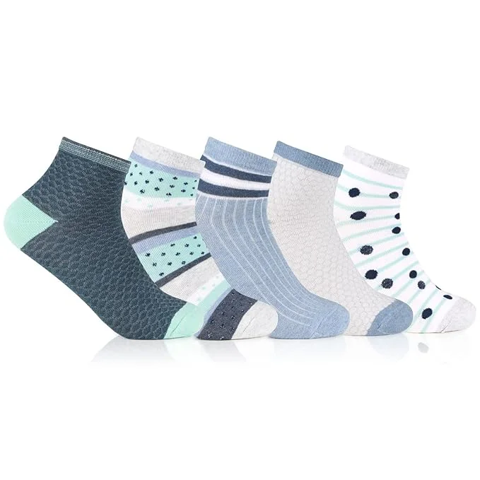 Special Offer Women Cotton Fashion Socks - Pack Of 5