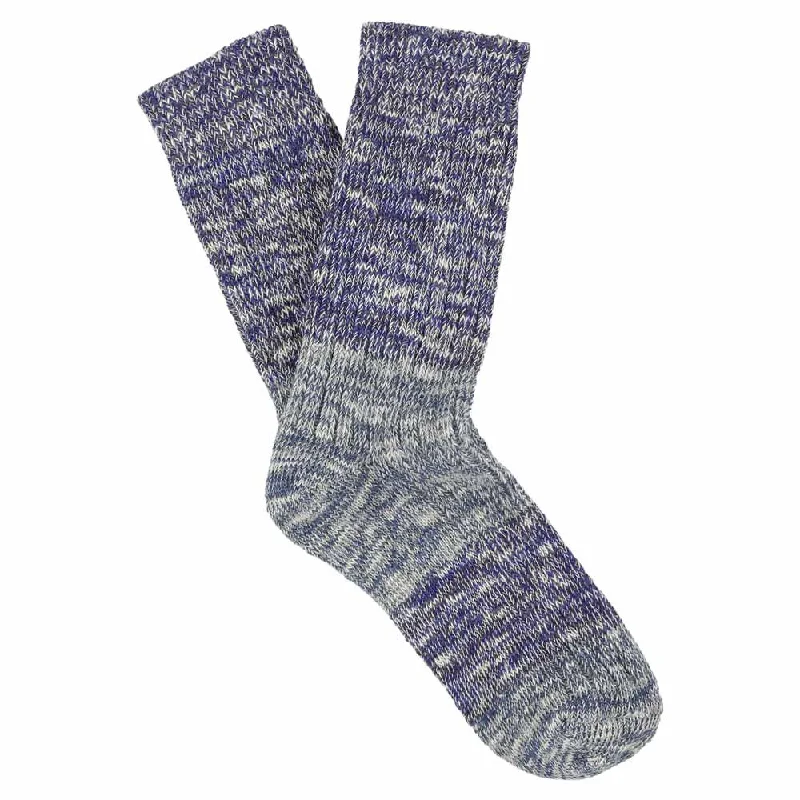 Year-End Deals Women Melange Block Socks Bright Blue / Blue