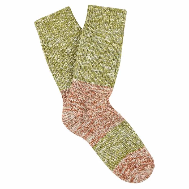 Weekend Deals That Dazzle Women Melange Block Socks Yellow / Pink