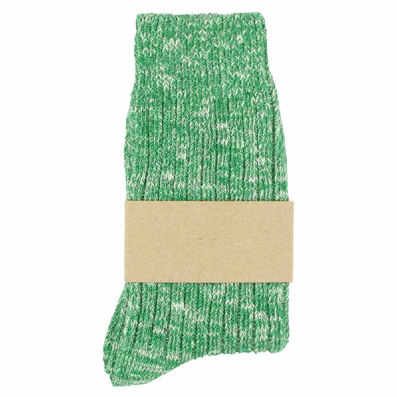 Weekend Savings Sensation Women Melange Socks - Bright Green
