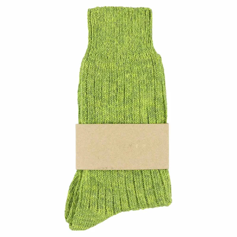 Weekend Deals to Make You Happy Women Melange Socks - Lime