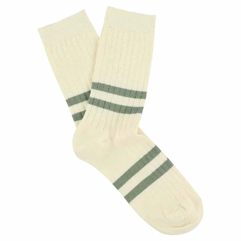 Flash Deal Women Stripes Ecru / Green