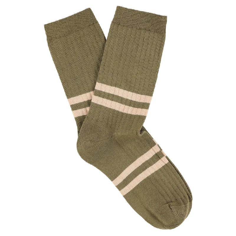 Online Exclusive Women Stripes Khaki / Pink