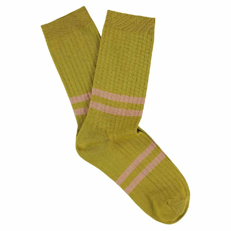 Steals and Deals Women Stripes Mustard / Pink