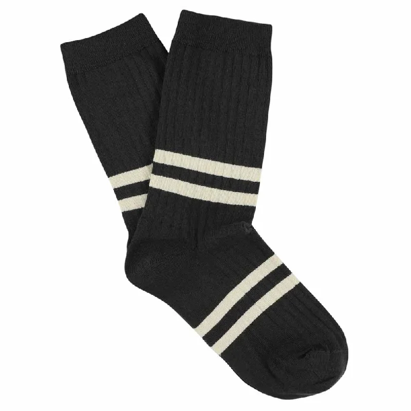 Year-End Sale Women Stripes Off Black / Ecru