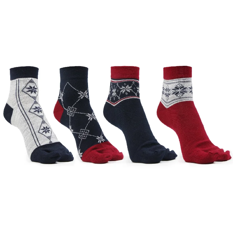 Super Deal Women Woolen Ankle Length Thumb Socks - PO4