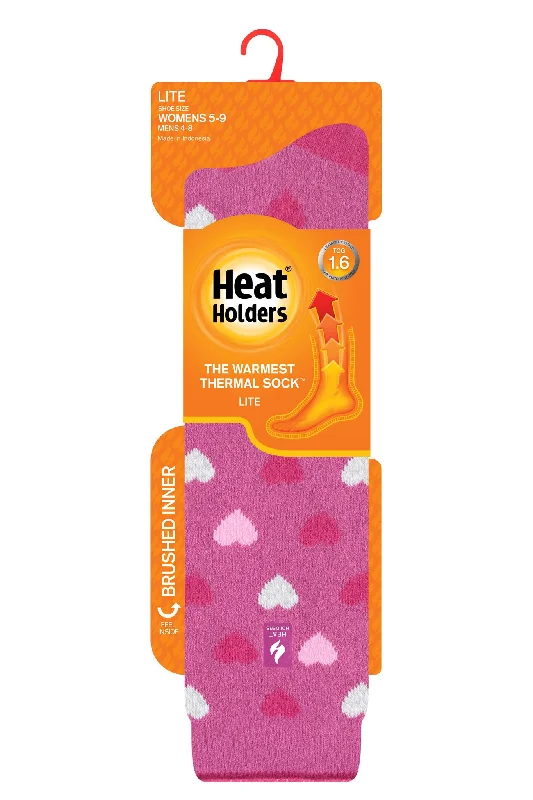 Time-Sensitive Women's Mahonia LITE™ Jacquard Hearts Long Socks