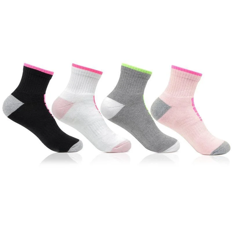 Steals and Deals Women Multicolored Cushioned Gym and Sports Socks- Pack of 4