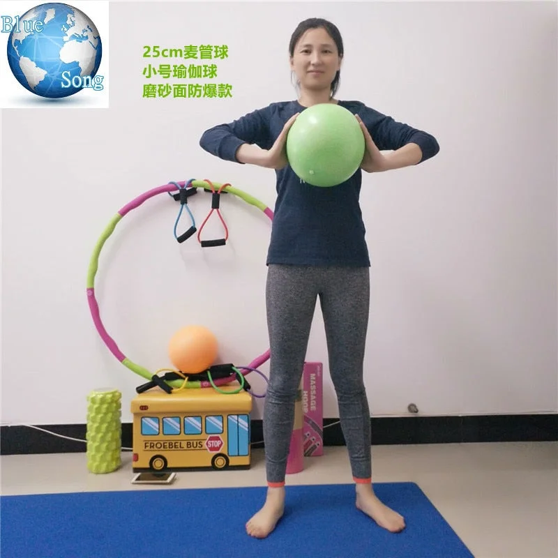 25cm Yoga Ball Physical Fitness ball for fitness Appliance Exercise balance Ball home trainer balance pods GYM YoGa Pilates ball