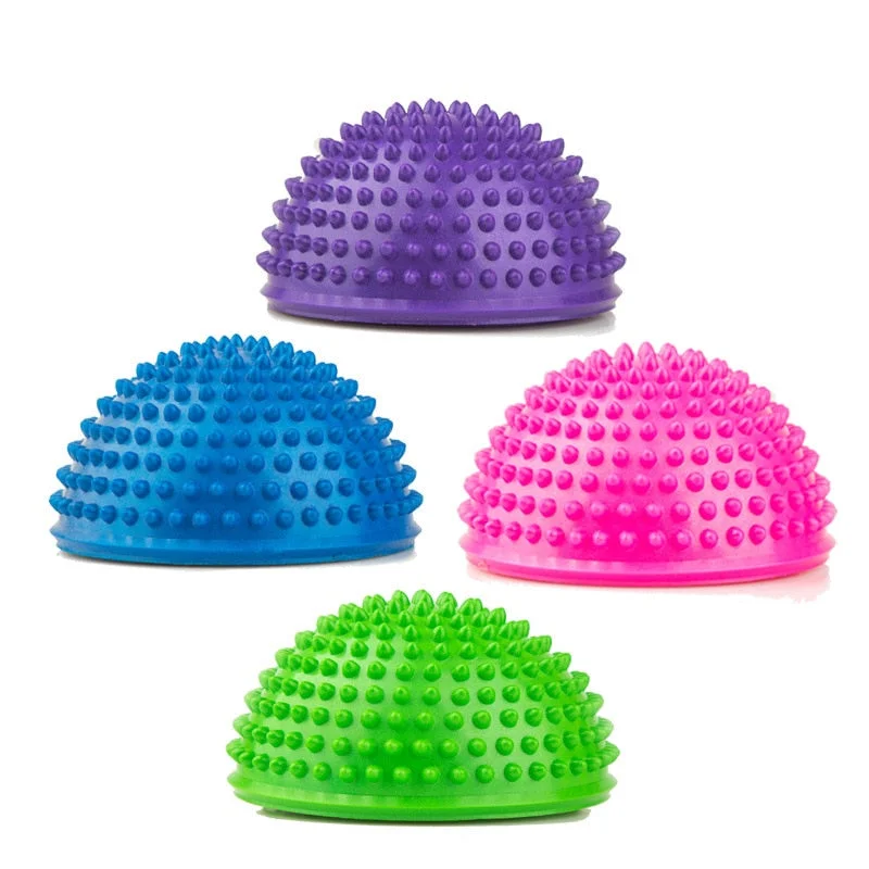 4 Pieces/set Yoga Half Ball Physical Fitness Appliance Exercise Balance Ball Point Massage Stepping Stones Balance Pilates Ball