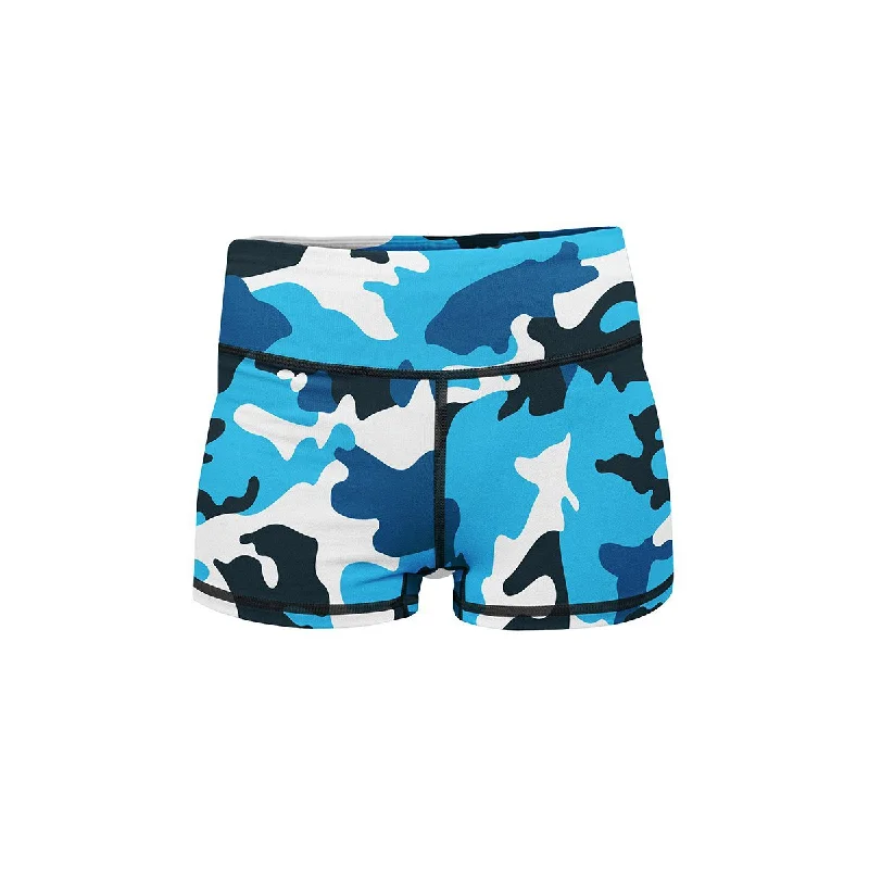 Aqua Camo Yoga Shorts