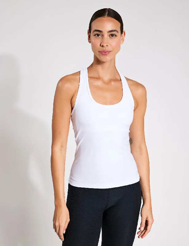 Spacedye Step Up Racerback Tank - Cloud White