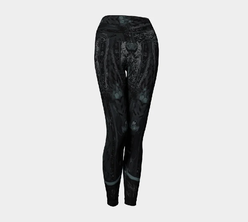 Black and Silvery Blue Leggings