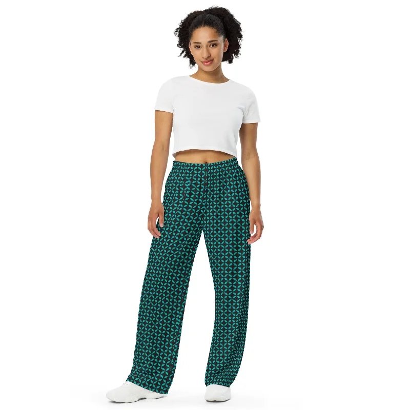 Blue blessings unisex wide-leg pants