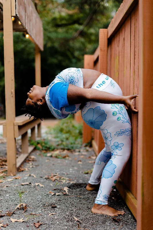 Blue Bloom Leggings (XS-XL Sizes)