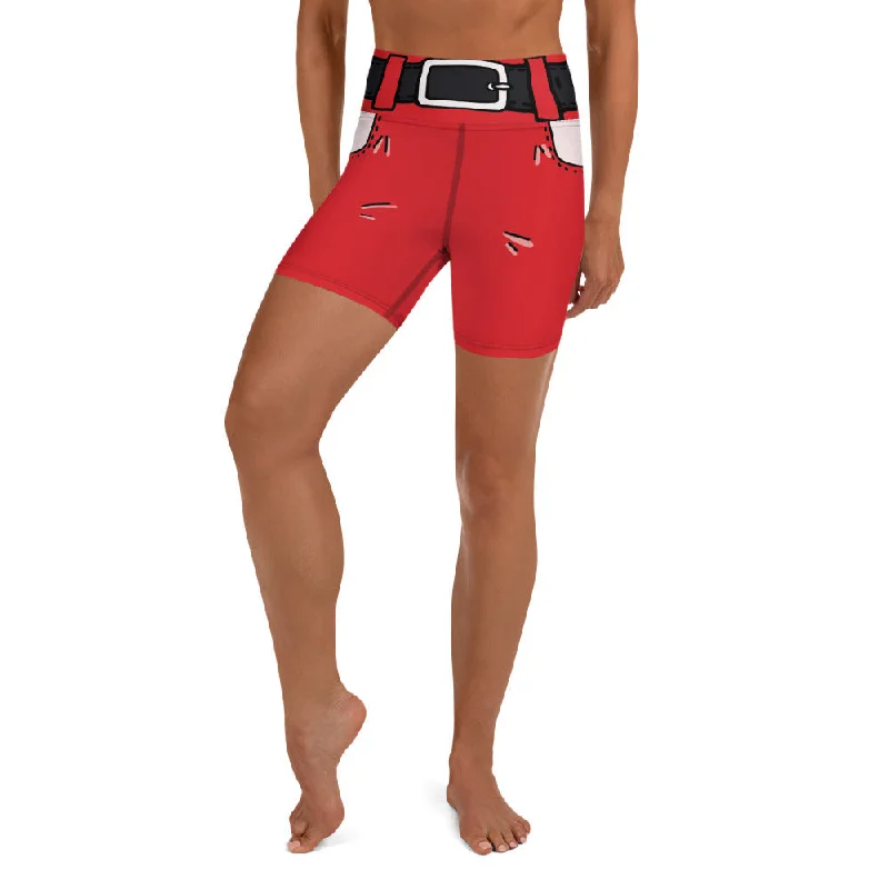 Cartoonized Santa Outfit Yoga Shorts