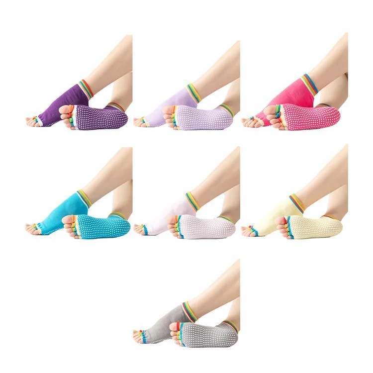 Color Open Toes Yoga Socks