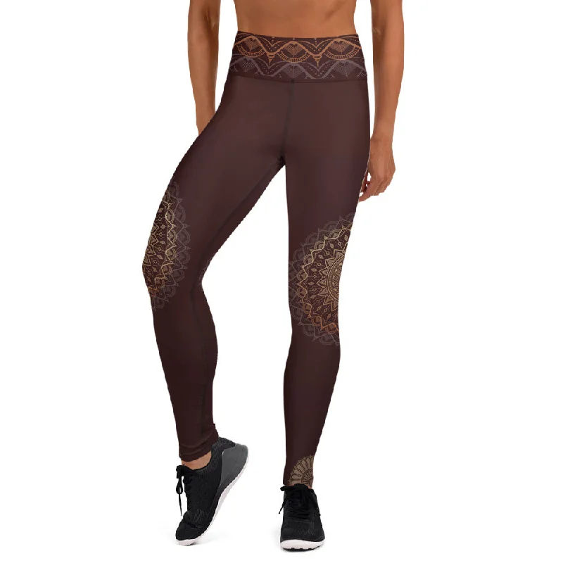 Sandalwood Mandala High Waist Yoga Leggings