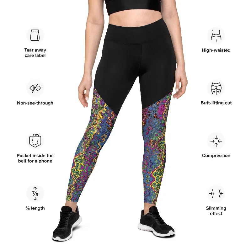 Electric yellow river Sports Leggings