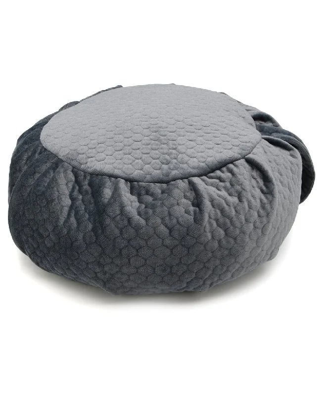 Luxe Quilted Zafu Meditation Cushion in Honeycomb