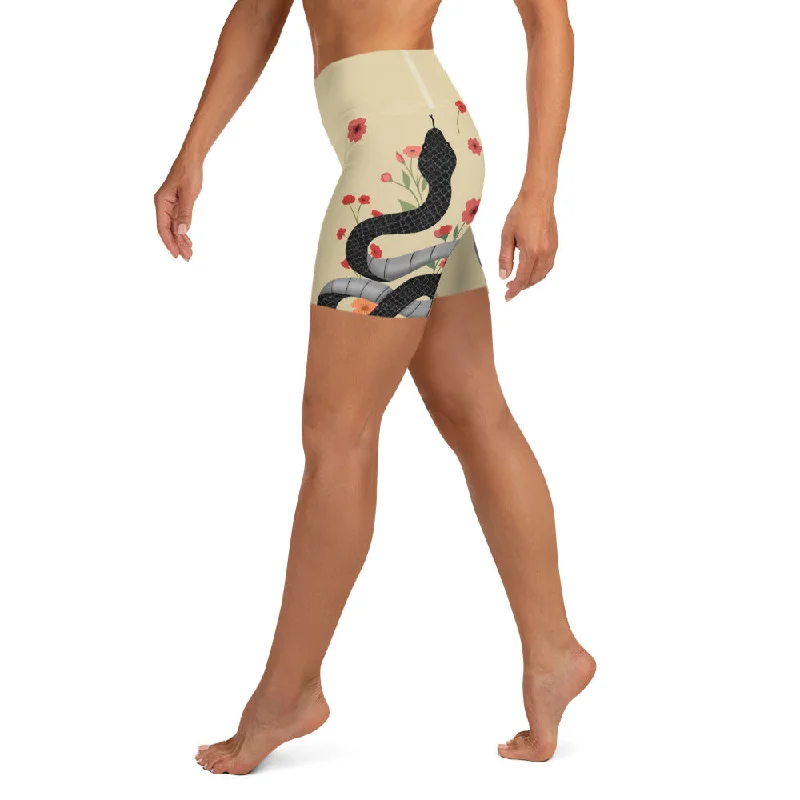 Midnight Serpent Yoga Shorts