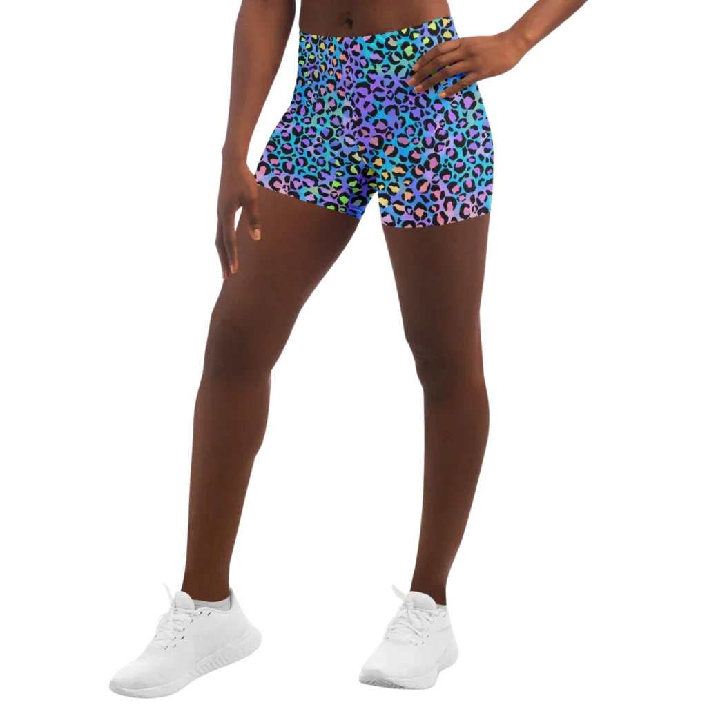 NEON LEOPARD YOGA SHORTS FOR WOMEN – BEST YOGA SHORTS