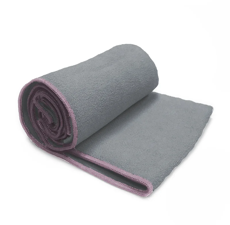 Oak and Reed Yoga Towel, Grey/Mauve