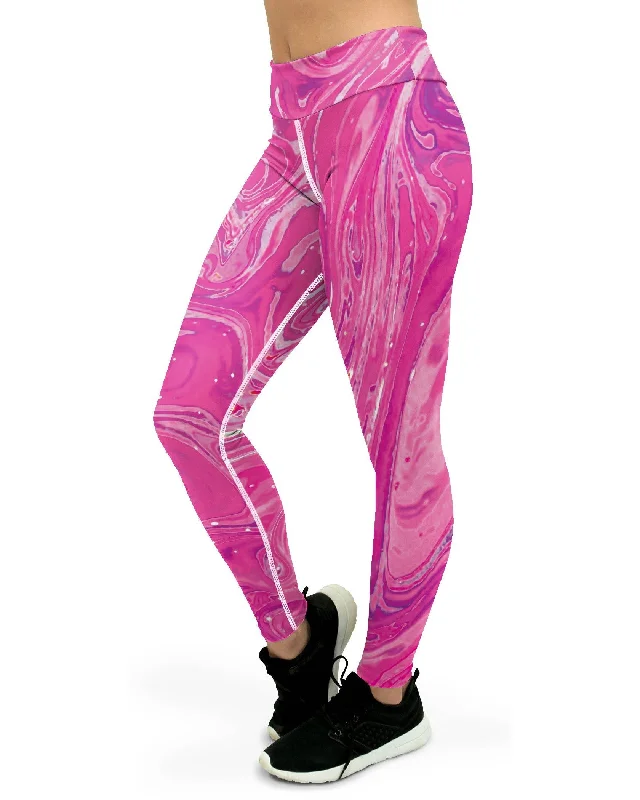 Pink Swirl Yoga Pants