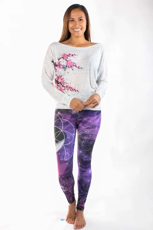 Purple Flower Pant Of Life Eco-light Recycled Water Bottle Pant